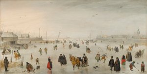 A Scene on the Ice, ca. 1625 (olie på panel)