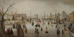 Ice Sports, ca. 1610 (olie på panel)