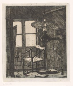 Kunstnerens atelier i sin mors hus af Hendrik Chabot