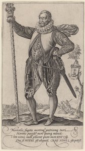 En Pike-Man drejede til venstre af Hendrik Goltzius