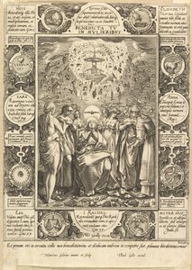 Velsignet er du blandt kvinder, fra kristne og profane allegorier. af Hendrik Goltzius