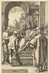 Kristus før Pilatus, fra The Passion of Christ, 1596. af Hendrik Goltzius
