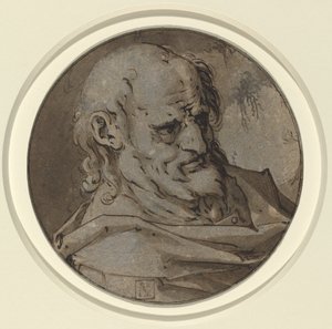 Hoved af en apostel af Hendrik Goltzius