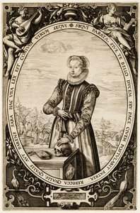 Josina Hamels, 1589 (blæk på papir) af Hendrik Goltzius