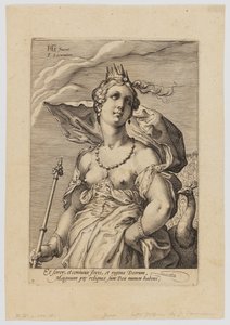 Juno, fra de tre gudinder af Hendrik Goltzius
