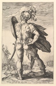 Marcus Valerius, fra serien The Roman Heroes, 1586. af Hendrik Goltzius
