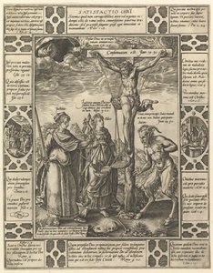 Satisfactio Christi, fra Allegories of the Christian Faith, fra Christian and Profane Allego.... af Hendrik Goltzius