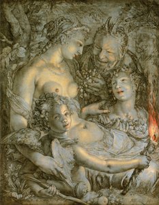 Sine Cerere et Libero friget Venus (Uden Ceres og Bacchus ville Venus fryse) af Hendrik Goltzius