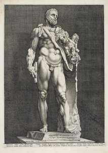 Kejser Commodus som Hercules af Hendrik Goltzius