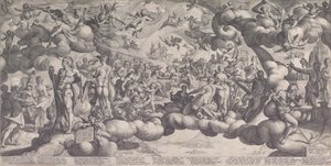 Gudernes fest ved Amor og Psykes bryllup, 1587., 1587. af Hendrik Goltzius