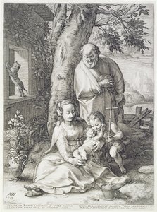 Den hellige familie med Johannes af Hendrik Goltzius