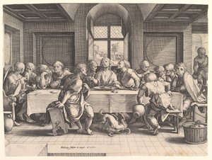Den sidste nadver, 1585. af Hendrik Goltzius