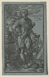Ung mand stående. af Hendrik Goltzius