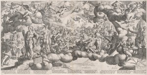 Amor og Psyches bryllup af Hendrik Goltzius after Bartholomaeus Spranger