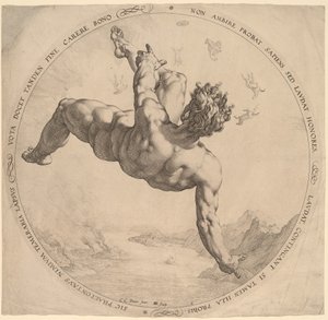 Phaeton af Hendrik Goltzius, after Cornelis Cornelisz van Haarlem