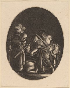 Halshugning af Johannes Døberen af Hendrik Goudt after Adam Elsheimer