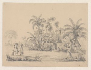 Gadeudsigt lige udenfor Paramaribo