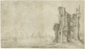 Ruinerne af Huis te Merwede nær Dordrecht