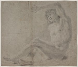 Mandlig modelstudie af Hendrik Krock