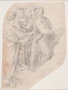 Studie efter Rafaels "Parnassus"