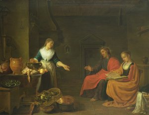 Kristus i Marthas og Marias hus, 1645