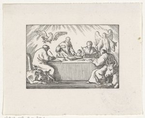 Fire evangelister skriver deres evangelium af Hendrik Numan