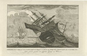 Unionsskibets forlis, 1782 Afbildning af kæntringen af ​​landets krigsskib d