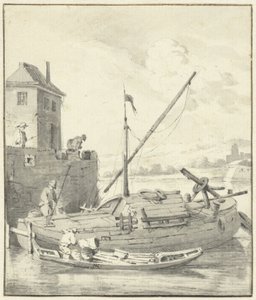 Pram ved en bymur af Hendrik Rietschoof
