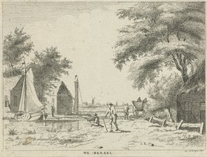 Udsigt over en flod I Berkel (titel på objekt) Landskaber i Schieland-regionen (serietitel)