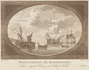 Skibe på roligt vand Water Face, De Morgenstond (titel på objekt)