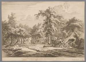 Landskab med høvogn nær Westerbork I Westerborg i landskabet Drenthe (titel på objekt) Ni ansigter i Drenthe (serietitel) IX ansigter i og nær Drenthes landskab (serietitel)