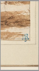 Tegning, By ved en kanal, 1750-70 af Hendrik Spilman