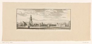 Udsigt over IJsselstein, 1774 Byen og slottet Ysselstein, set uden for Yssel-porten. 1744 (titel på objekt)