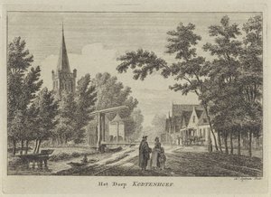 Udsigt over Kortenhoef Landsbyen Kortenhoef (titel på objekt) af Hendrik Spilman