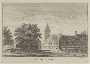 Udsigt over Leusden Landsbyen Leusden (titel på objekt) af Hendrik Spilman