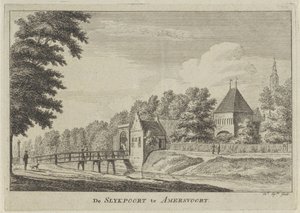 Udsigt over Slijkpoort i Amersfoort Slijkpoort i Amersfoort (titel på objekt) af Hendrik Spilman