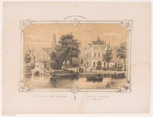 Udsigt over Spaarne med kranen og Waag Udsigt over Spaarne (titel på objekt) Haarlem og omegn (serietitel på objekt) af Hendrik Wilhelmus Last