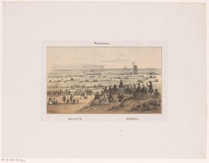 Løb i Scheveningen den 3. august 1846. Racing, bane (titel på objekt) Erindringer om Scheveningen (serietitel) af Hendrik Wilhelmus Last