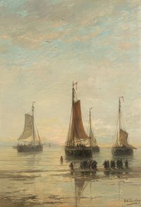 Skibe for anker, Scheveningen. 1860-89