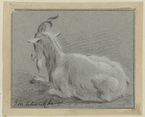 liggende ged af Hendrik Willem Schweickhardt (signed by artist)