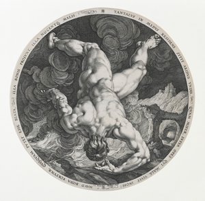 Tantalus, fra de fire vanærere af Hendrik and Cornelisz. van Haarlem Cornelis Goltzius