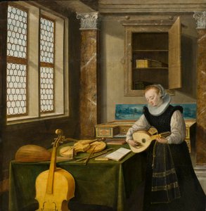 Lady Playing the Lute, ca. 1610