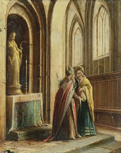 To skikkelser i en kirke af Hendrik the Younger Steenwyck