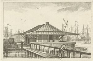 Bothuisje i Amsterdam i IJ (titel på objekt) af Hendrik van Hilten