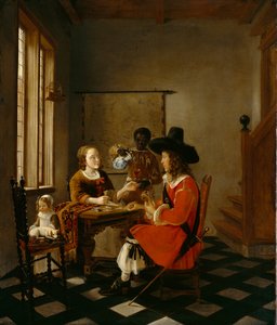 The Game of Cards, ca. 1660 af Hendrik van der Burch