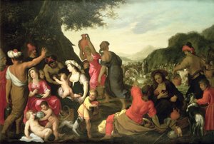 Israelitterne i ørkenen af Hendrik van the Elder Balen