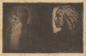 Salomon og Cleopatra af Henri-Charles Guérard