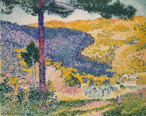 Dal med gran (Skygge på bjerget) af Henri Edmond Cross