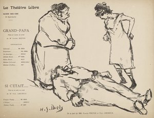 Program for Théâtre Libre-produktionen af ​​Grand Papa og Si l
