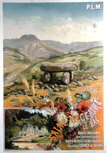 Plakatreklame Saint Nectaire le bas, Auvergne (farve litho) af Henri-Garnier Tanconville